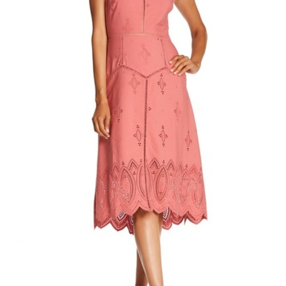 Joie Halone Eyelet Lace Hi-Lo Midi Dress - Picture 4 of 4